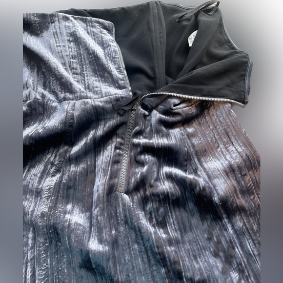 RACHEL Rachel Roy Womens Velour Strapless Cocktail Dress Metallic Size 8 - Picture 7 of 7